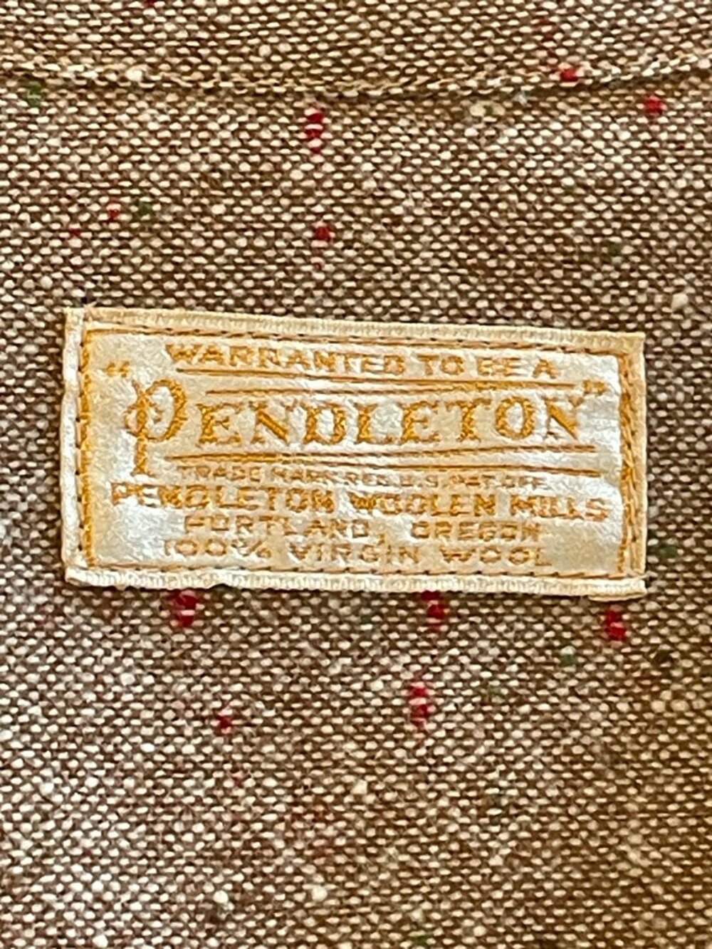 Vintage Pendleton 49er Jacket in Tan/Beige Red White Flecked Specs Wool - Picture 6 of 6